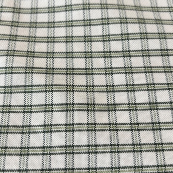 L.L. Bean white and green wrinkle resistant button down shirt size 15.25 - 34 - Picture 4 of 15